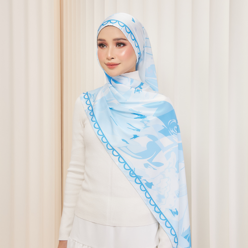 Abstract Bloom Symphony - Sky Blue