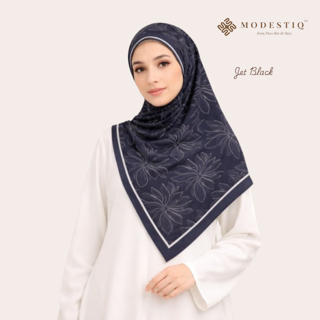 Botantical Whsiper Premium Cotton Bawal IN Jet Black