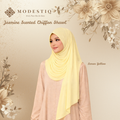 Jasmine Essence Limited Edition Chiffon Shawl IN Lemon Yellow