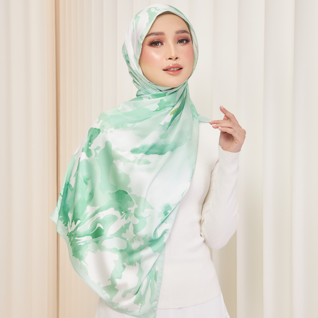 Watercolor Bloom - Jade Green