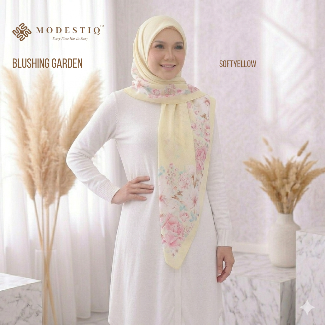 Blushing Gardens IN Soft Yellow