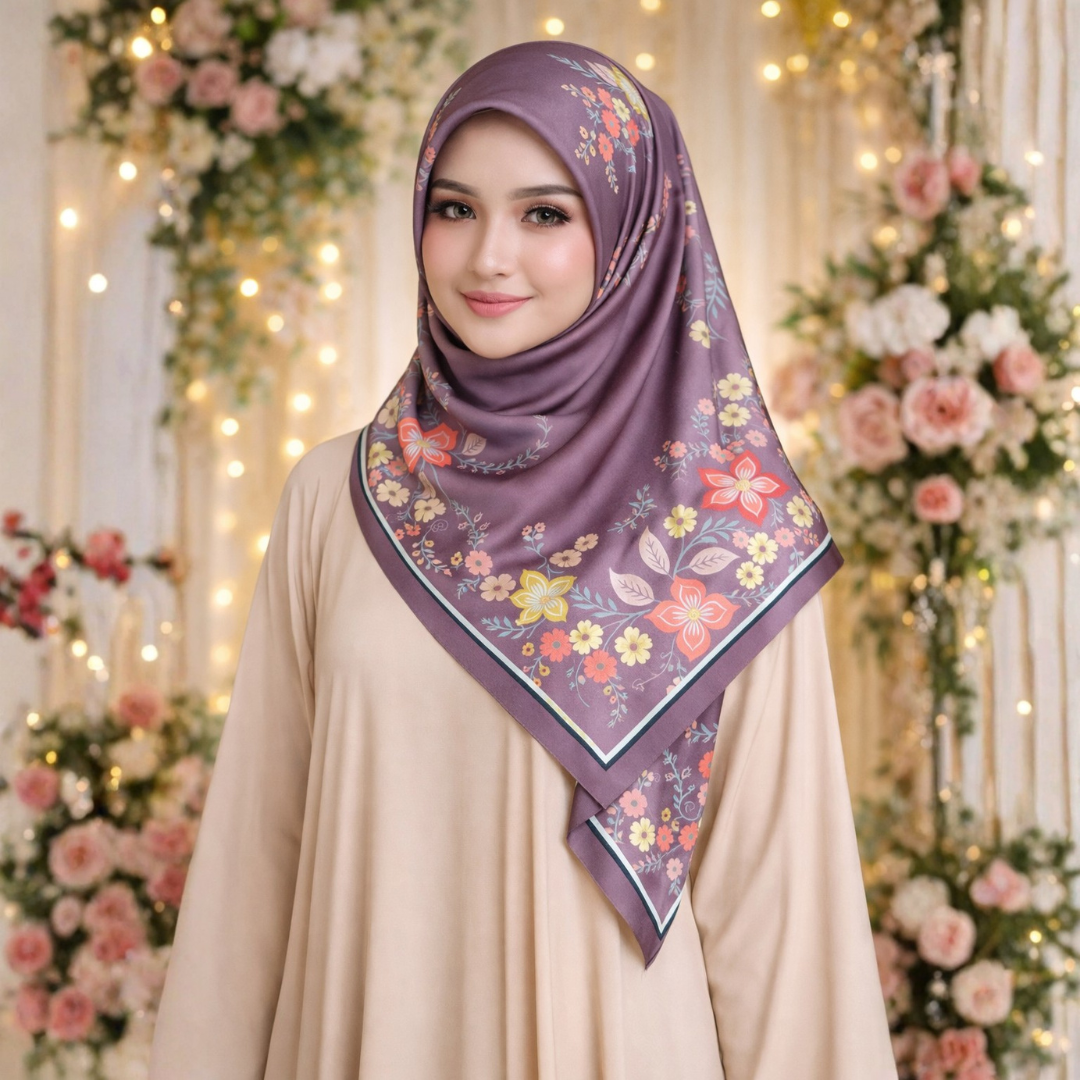 Reverie Satin Silk Bawal IN Dusty Mauve
