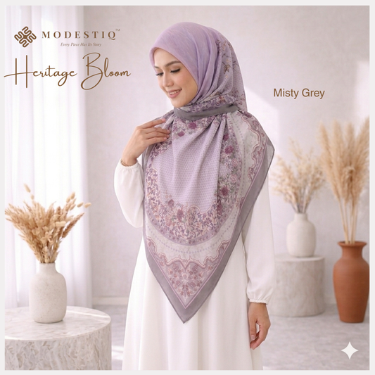 Heritage Bloom IN Misty Grey