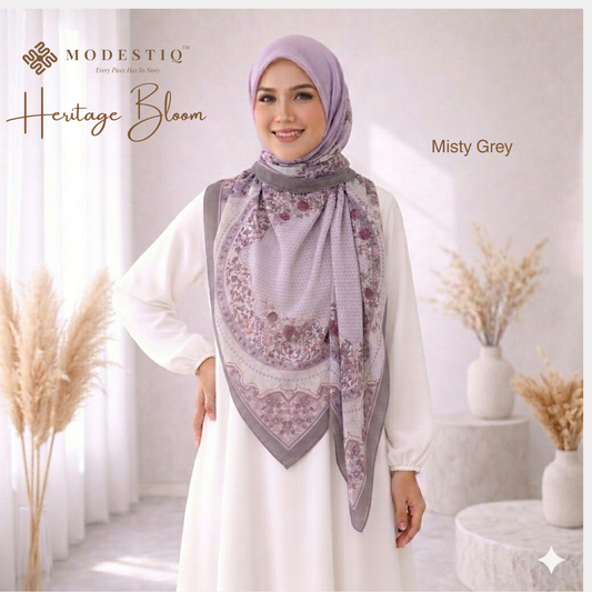 Heritage Bloom IN Misty Grey