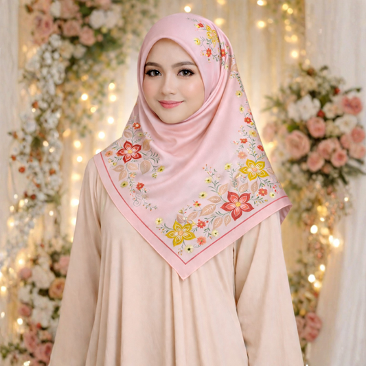 Reverie Satin Silk Bawal IN Dusty Pink