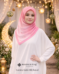 Lumira Satin SIlk Bawal IN Soft Peach