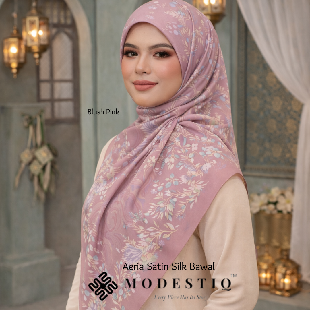 Aeria Satin Silk Bawal IN Blush Pink