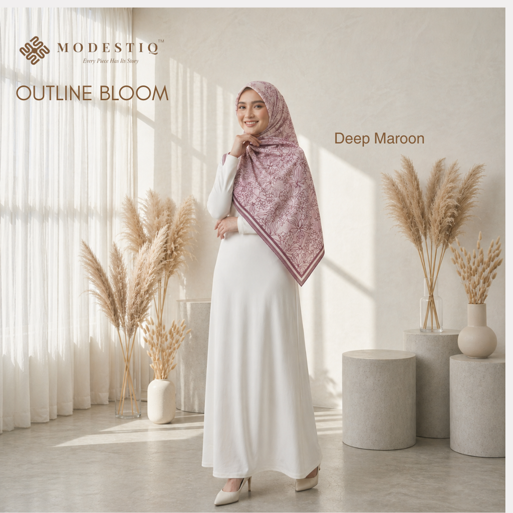 Outline Bloom IN Deep Maroon