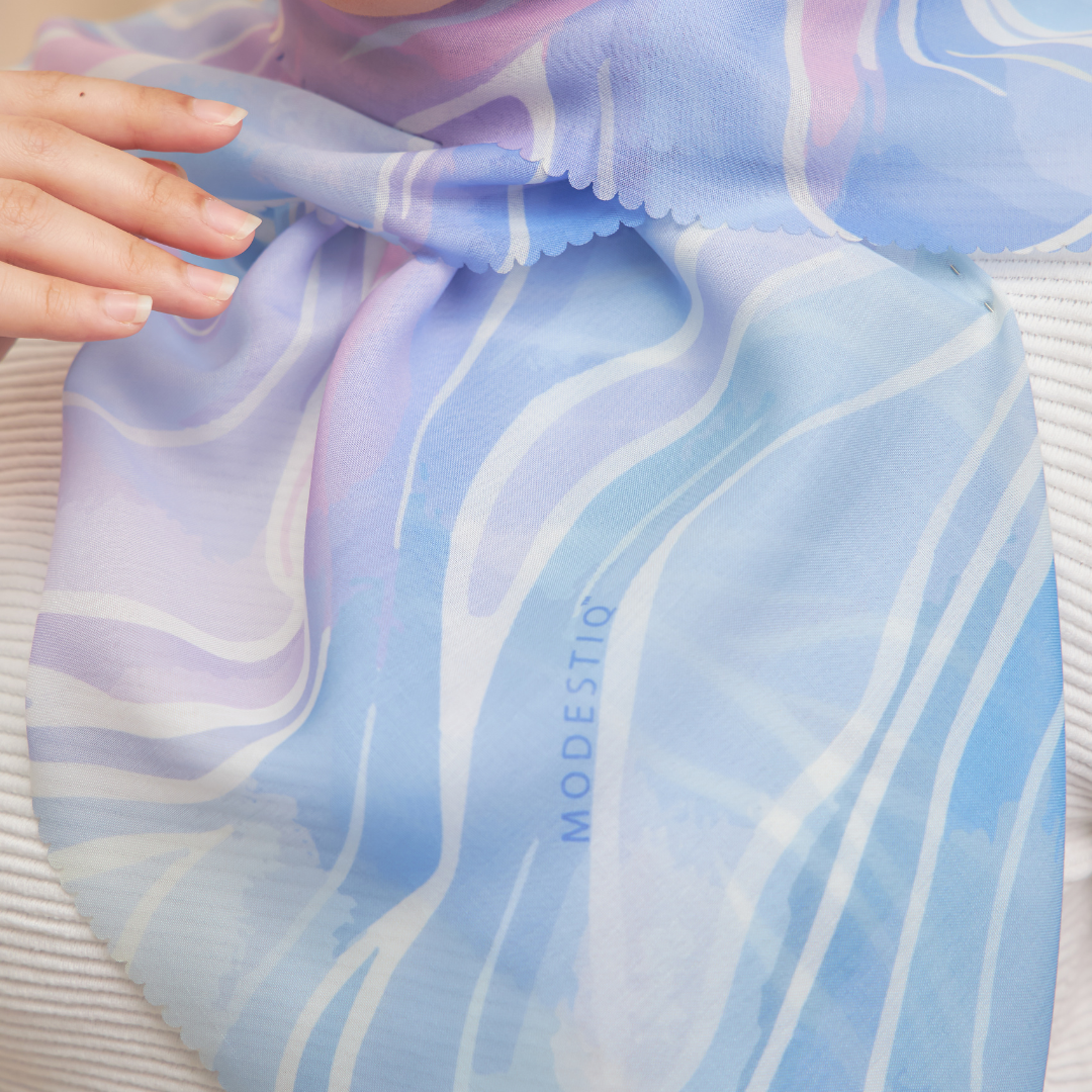 Marbella Premium Cotton Voile Teapot Blue
