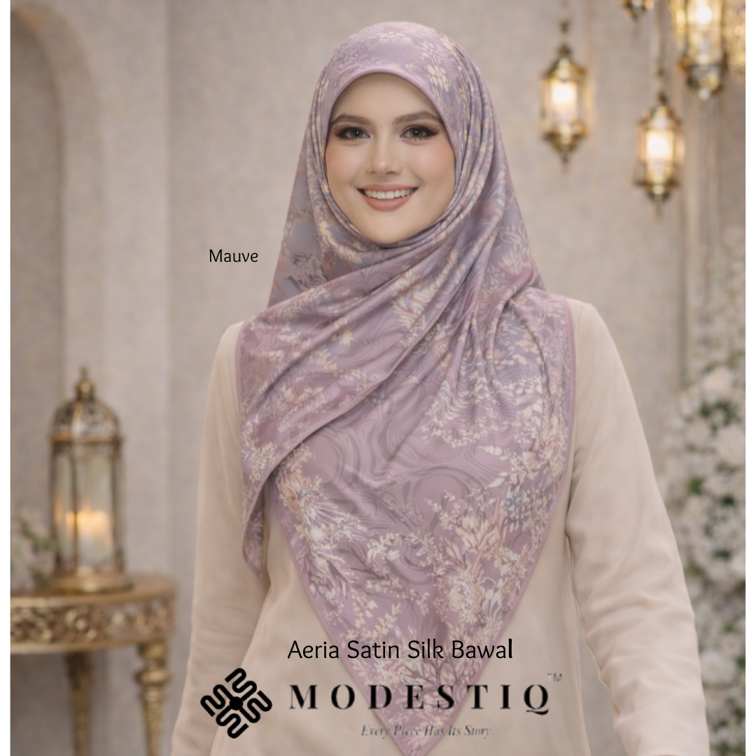 Aeria Satin Silk Bawal IN Mauve