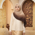 Lumina Ombre Chiffon Shawl in Beige-Dark Brown