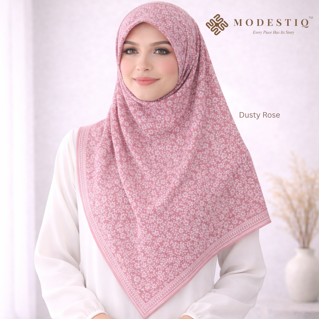 Quiet Blossom Premium Cotton Bawal IN Dusty Rose