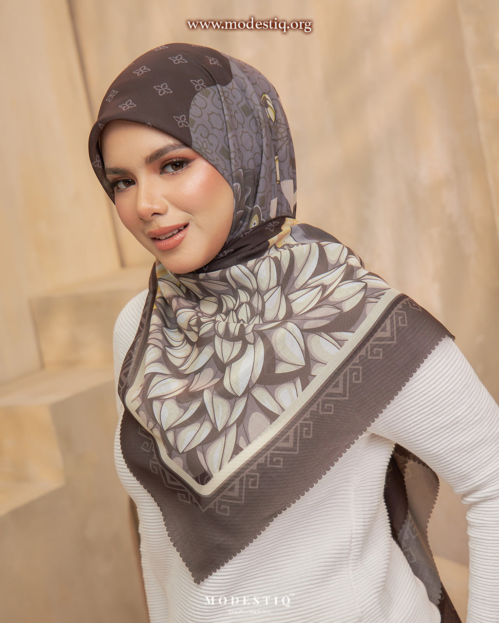 Modestiq Secret Garden Printed Premium Cotton Voile in Jet Black