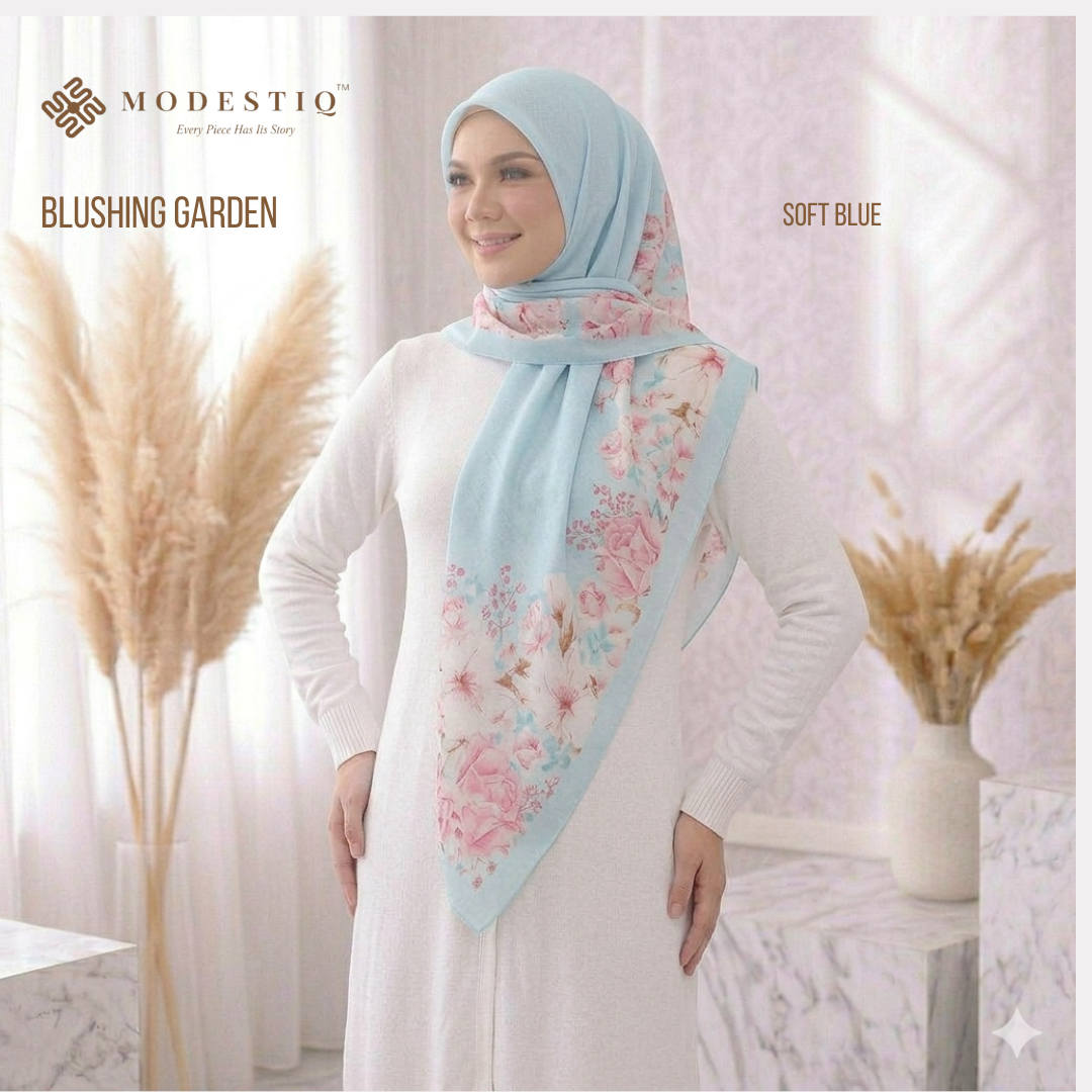 Blushing Gardens IN Light Blue