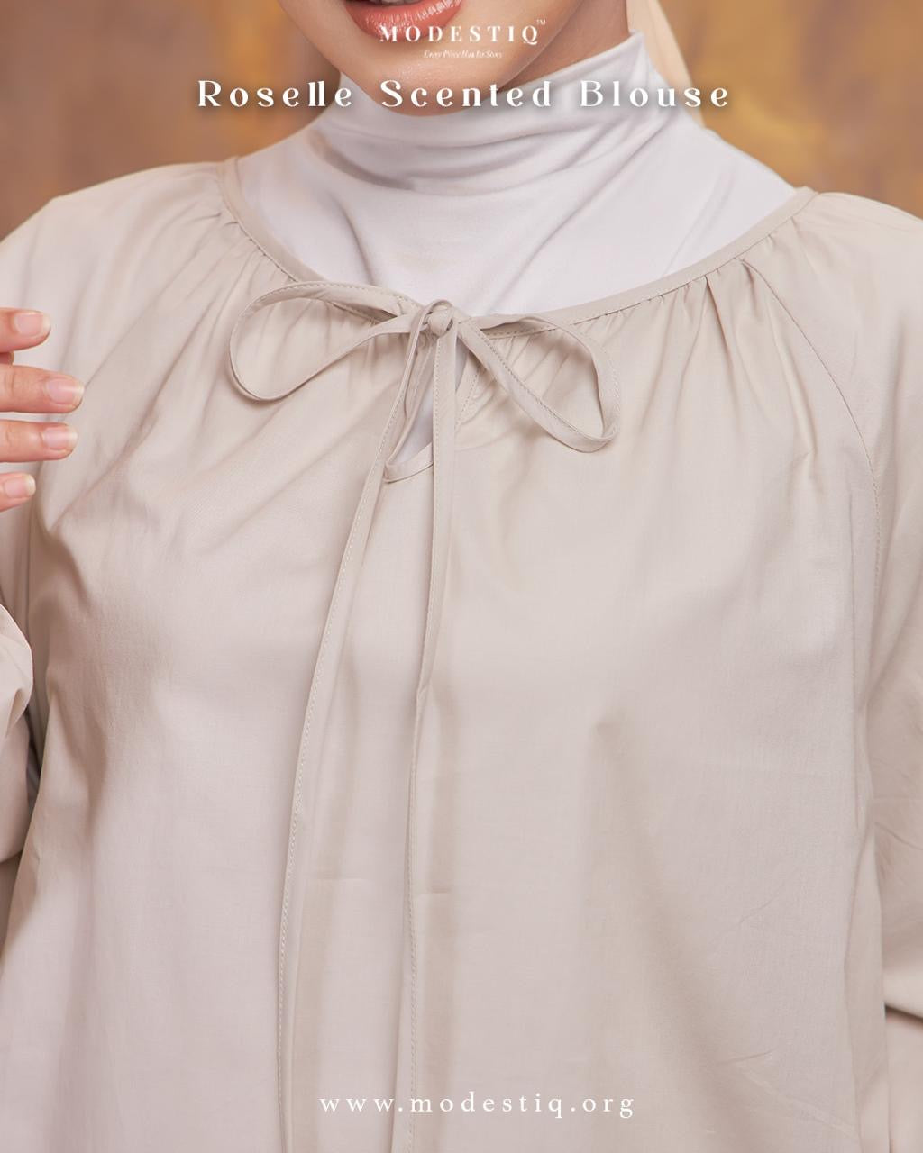 Roselle Scented Blouse in Taupe