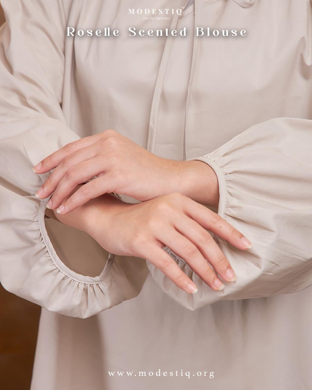 Roselle Scented Blouse in Taupe