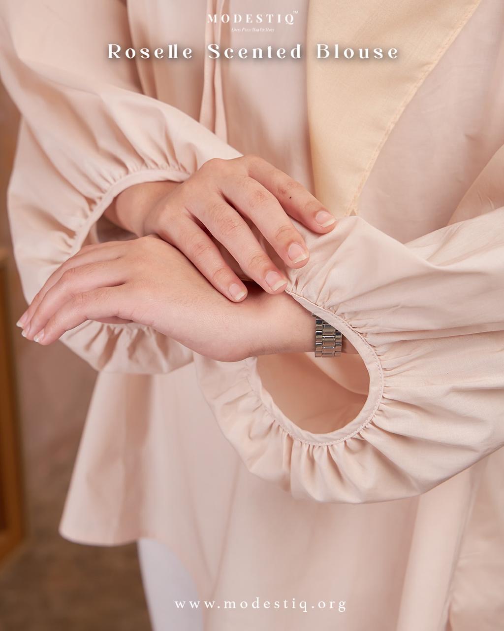 Roselle Scented Blouse in Wood Bown