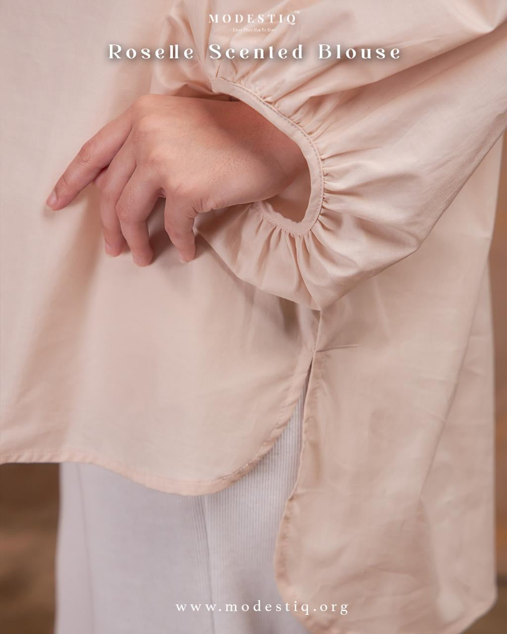 Roselle Scented Blouse in Wood Bown