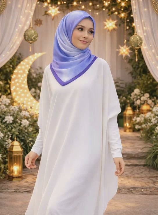 Lumira Satin SIlk Bawal IN Lavender